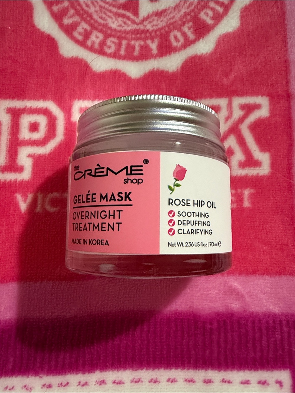 The Crème Shop Pink Rose Hip Oil Gelee Overnight Mask
